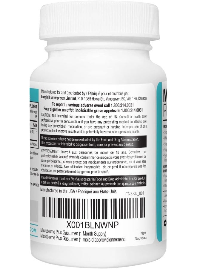 Microbiome Plus Gastrointestinal Probiotics L Reuteri NCIMB 30242 GI Digestive Supplements Capsule, Allergy Safe & Gluten Free for Men and Women (1 Month Supply) - Image 2