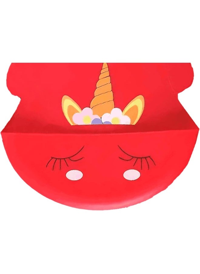 The Little Lookers Silicone Feeding Bib with Adjustable Strap, Waterproof, Easy to wash, Stain Proof | BPA Free/Soft Material Bibs with Tray/Food Catcher  - Image 5