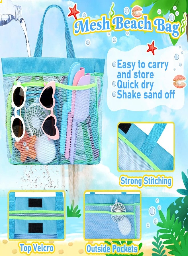 TSDATOWR Collapsible Beach Buckets for Kids, Foldable Sand Buckets and Shovels with Mesh Bag, Silicone Sand Pails Travel Beach Toys for Toddlers Easter Egg Hunt, Camping and Fishing Water Pail - Image 3