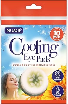 Nuage Cooling Eye Pads Cools Soothes Irritated Eyes Infused with Cucumber Vitamin E Refresh Revive Suitable for Daily Use Relax Pamper 10 Pack - Image 1