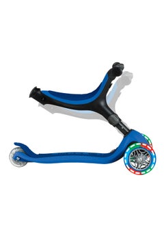 GLOBBER Globber Go Up Active Lights 3-wheel Foldable Kick Scooter in Navy Blue  - Image 2