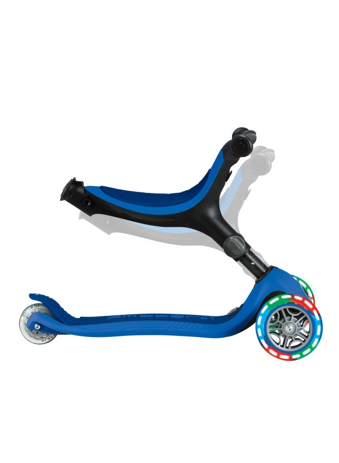 GLOBBER سكوتر جلوبر جو أب النشط ذو العجلات الثلاث القابل للطي باللون الأزرق البحري - Image 2
