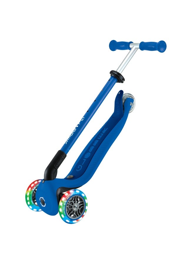 GLOBBER سكوتر جلوبر جو أب النشط ذو العجلات الثلاث القابل للطي باللون الأزرق البحري - Image 4