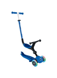 GLOBBER Globber Go Up Active Lights 3-wheel Foldable Kick Scooter in Navy Blue  - Image 1