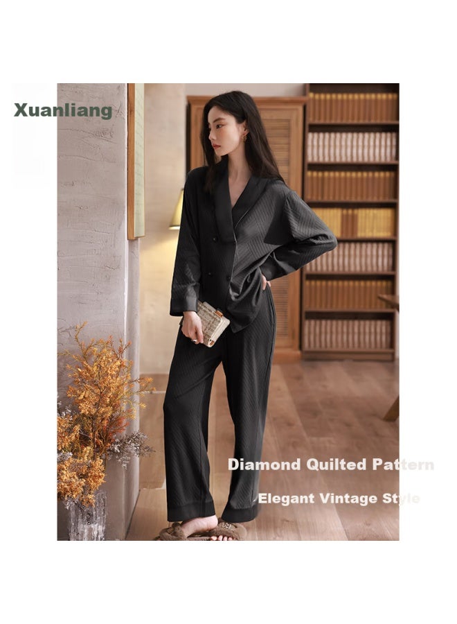 XULEN Xuanliang New Chinese Style Women's Pajamas Spring Autumn Pure Cotton Premium Long Sleeve Winter Thin Homewear Set - Image 1