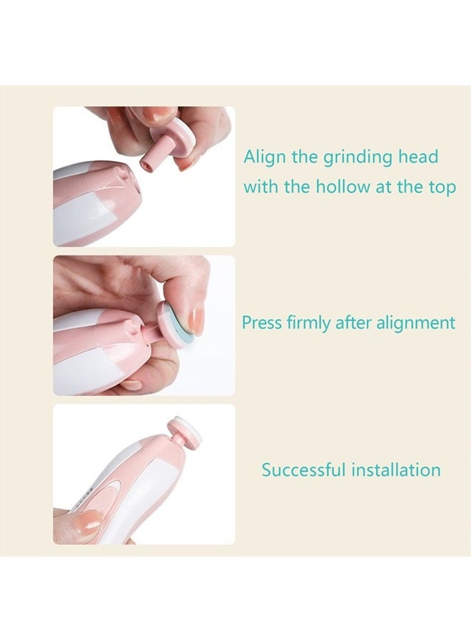 POPYJAN Qunlions life 12 Pieces Baby Nail File Pads Trimmer Replacement Electric Grinding Heads for Standard Kid Suits to Newborn Infant Toddler blue Piece Set - Image 3
