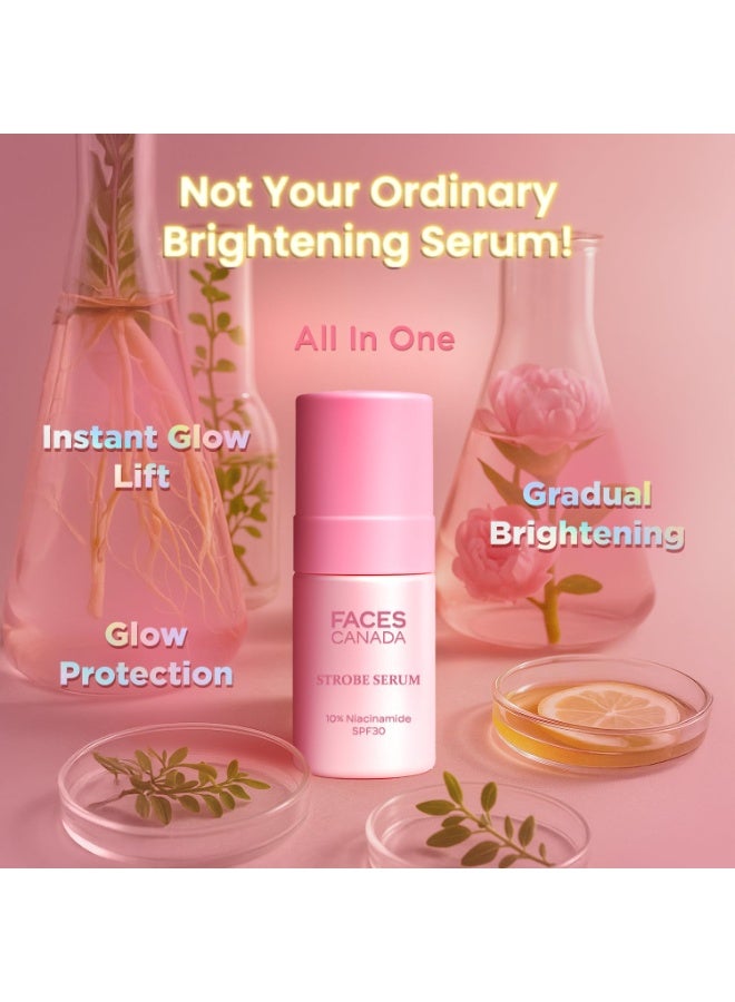 Facescanada سيروم ستروب من فاسيس كندا - 27 مل | سيروم تفتيح + كريم ستروب + واقي شمس SPF 30 | 10% نياسيناميد | يزيل البقع الداكنة وفرط التصبغ | مركب جلو ليفت | توهج فوري - Image 2