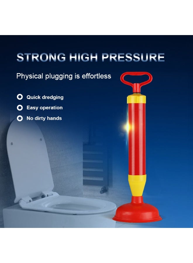 Lukadah Heavy Duty Drain Plunger Pump Cleaner for Kitchen Sink, Bathroom Toilet, Powerful Air Pressure Drain Blaster, Manual Clog Remover Tool, High Pressure Pipe Cleaner for Sink, Bathtub, Shower Drain Cleaning Tool (Multicolour) - Image 5