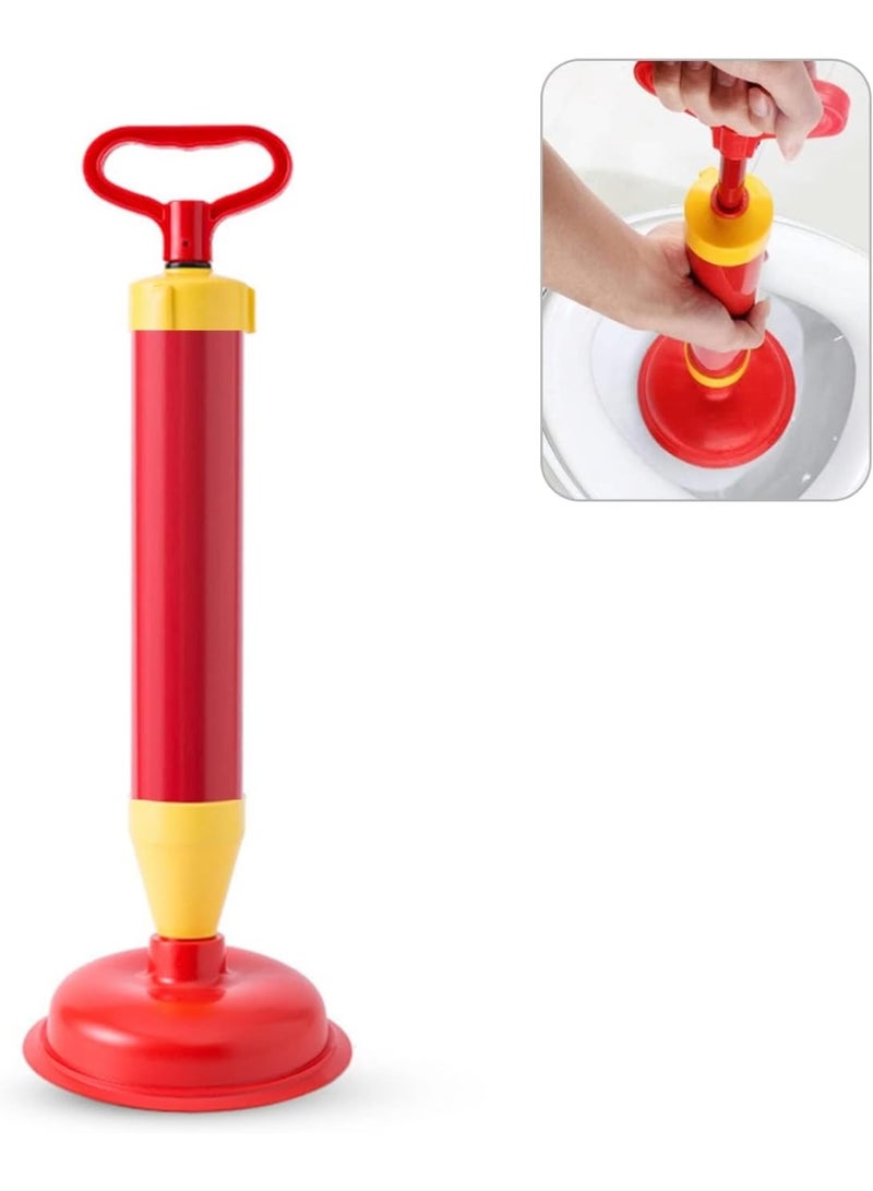 Lukadah Heavy Duty Drain Plunger Pump Cleaner for Kitchen Sink, Bathroom Toilet, Powerful Air Pressure Drain Blaster, Manual Clog Remover Tool, High Pressure Pipe Cleaner for Sink, Bathtub, Shower Drain Cleaning Tool (Multicolour) - Image 1