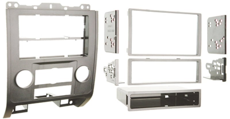 Metra 99-5814S Single or Double DIN Installation Dash Kit for 2008-up Ford Escape, Mercury Mariner, and Mazda Tribute (Silver) - Image 1