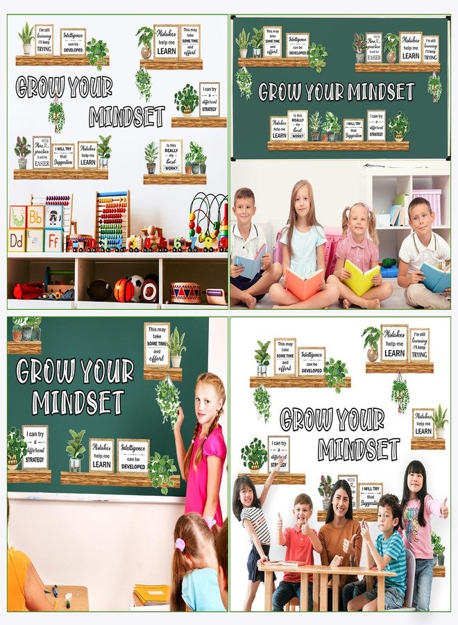 Qilery Bookshelf Bulletin Board Set Grow Your Mindset Motivational Classroom Decor Reading Library Bulletin Board Set Inspirational Cutout for Back to School Classroom Decoration - Image 5