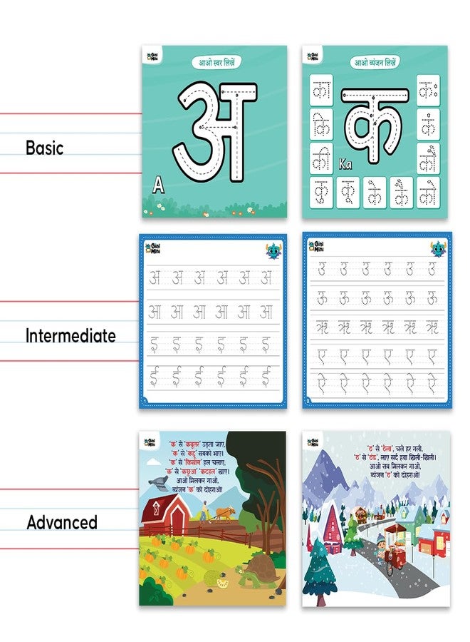 GiniMini Trace, Erase & Learn - Hindi Edition | 56 Rewritable for Ages 3+ | Learn Swars & Vyanjans | Pre-Writing Hindi Activity Kit with Marker, Play-Doh & Rhymes - Image 3