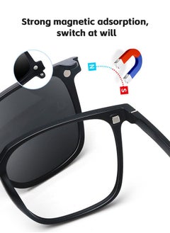 Fazza 3 In 1 Magnetic Polarized Clip-On Sunglasses Set, Blue Light Blocking Glasses with Magnetic Polarized Lenses and Magnetic Night Vision Lenses, Versatile Glasses for Men and Women for Day and Night  - Image 5