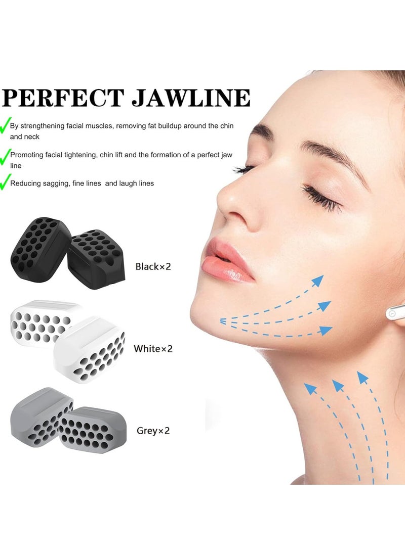 Generic Jawline Exerciser for Man and Woman - 3 Resistance Levels (6 Pcs) BPA Free Silicone Jaw Trainer & Shaper - Gum Tablets for Beginner, Intermediate & Advanced Users  - Image 2