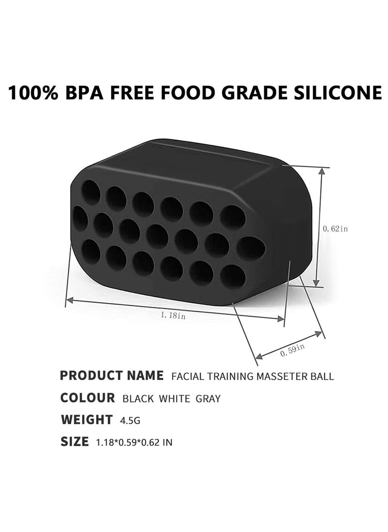Generic Jawline Exerciser for Man and Woman - 3 Resistance Levels (6 Pcs) BPA Free Silicone Jaw Trainer & Shaper - Gum Tablets for Beginner, Intermediate & Advanced Users  - Image 5
