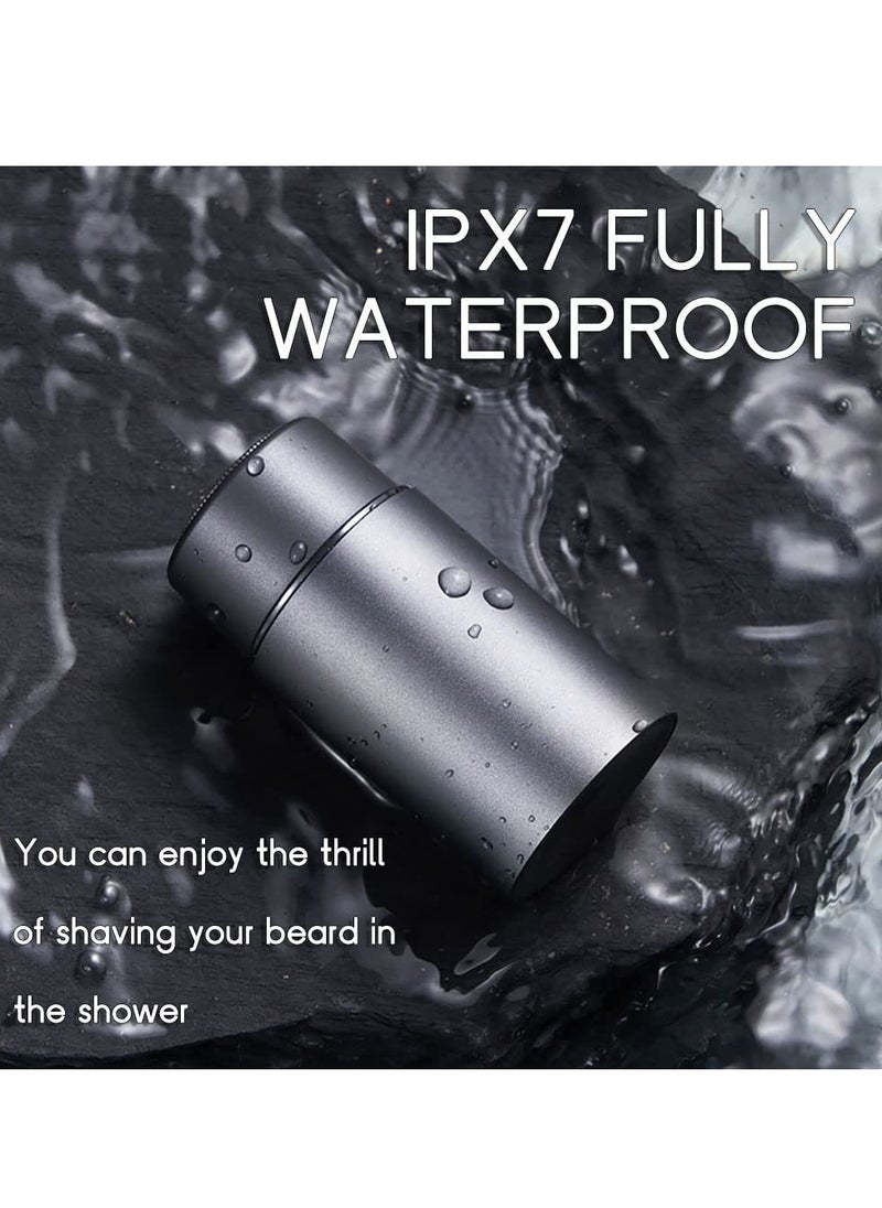 Excefore - Electric Razor for Men, IPX7 Waterproof Induction Shaver Men's Mini Electric Razor, Rechargeable Shavers for Travel Bathe Use, Portable Wet and Dry Mens Razor,Grey - Image 1