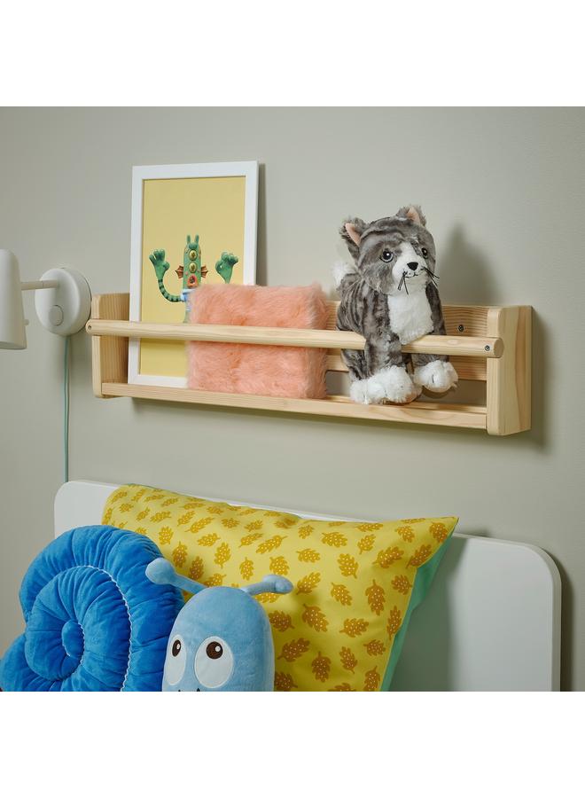 زبون لعبة قطة ناعمة، رمادية/بيضاء - Image 4