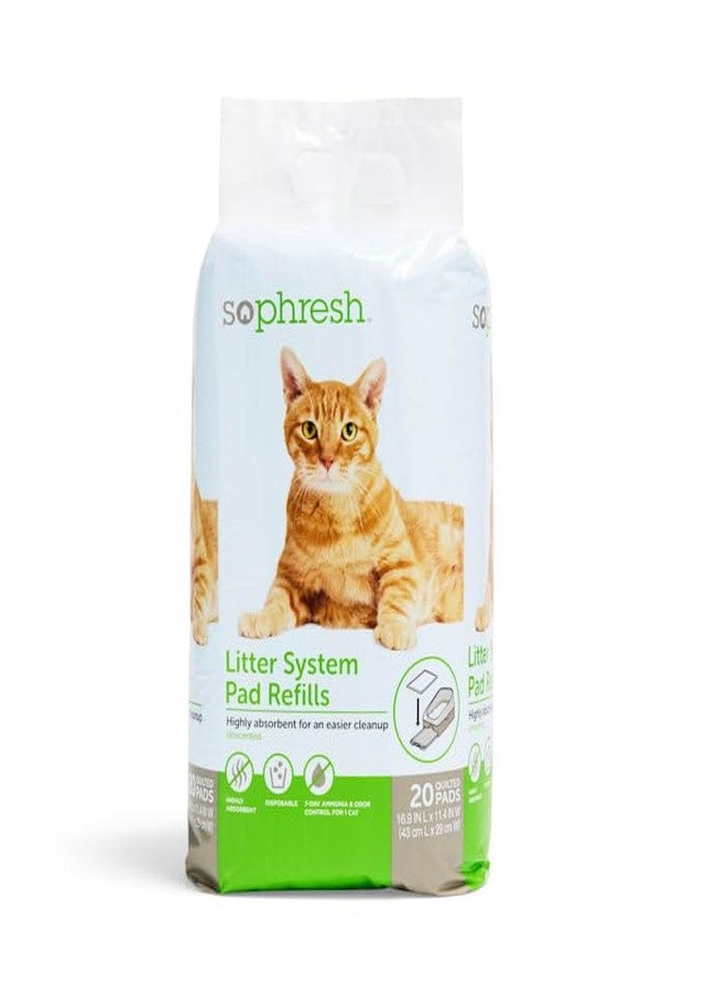 So Phresh Unscented Disposable Cat Litter Box Pads Count of 20 - Image 2