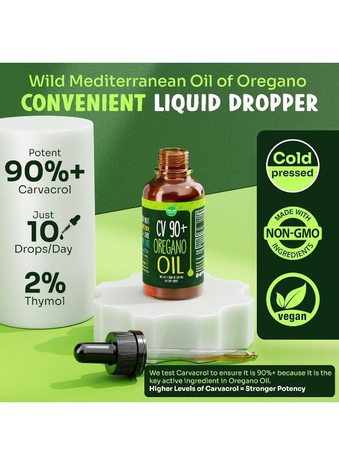 Maju Superfoods Maju Superfoods Oregano Oil Drops, Potent 90%+ Carvacrol (1 fl oz) Wild Mediterranean Essential Oil of Oregano Liquid, Oregano Accept, Immune and Seasonal Support, Compare to Organic  - Image 2