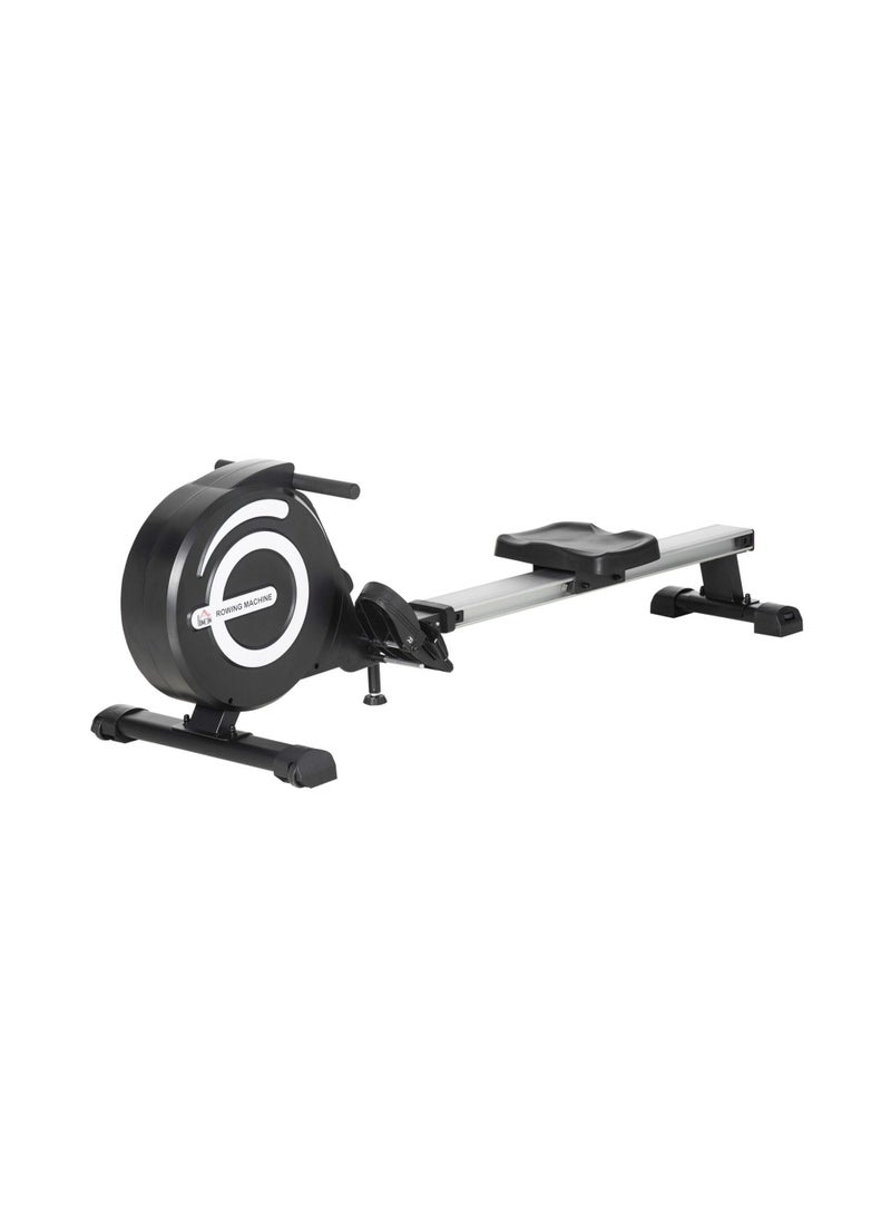 ALCOACH - Folding Rowing Machine 8 Levels Magnetic Resistance Rowing Machine with LCD Display | iPad holder and transport wheels for home gym and indoor cardio training - Image 1