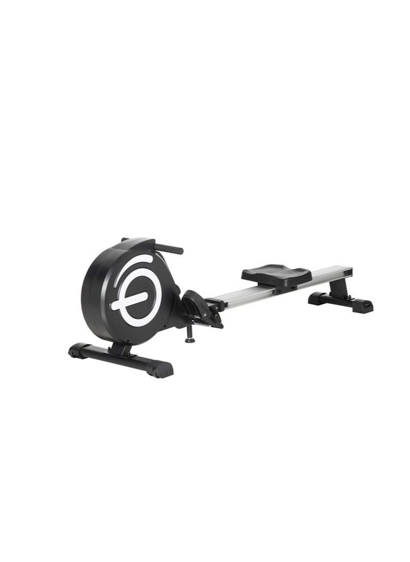 ALCOACH - Folding Rowing Machine 8 Levels Magnetic Resistance Rowing Machine with LCD Display | iPad holder and transport wheels for home gym and indoor cardio training - Image 1