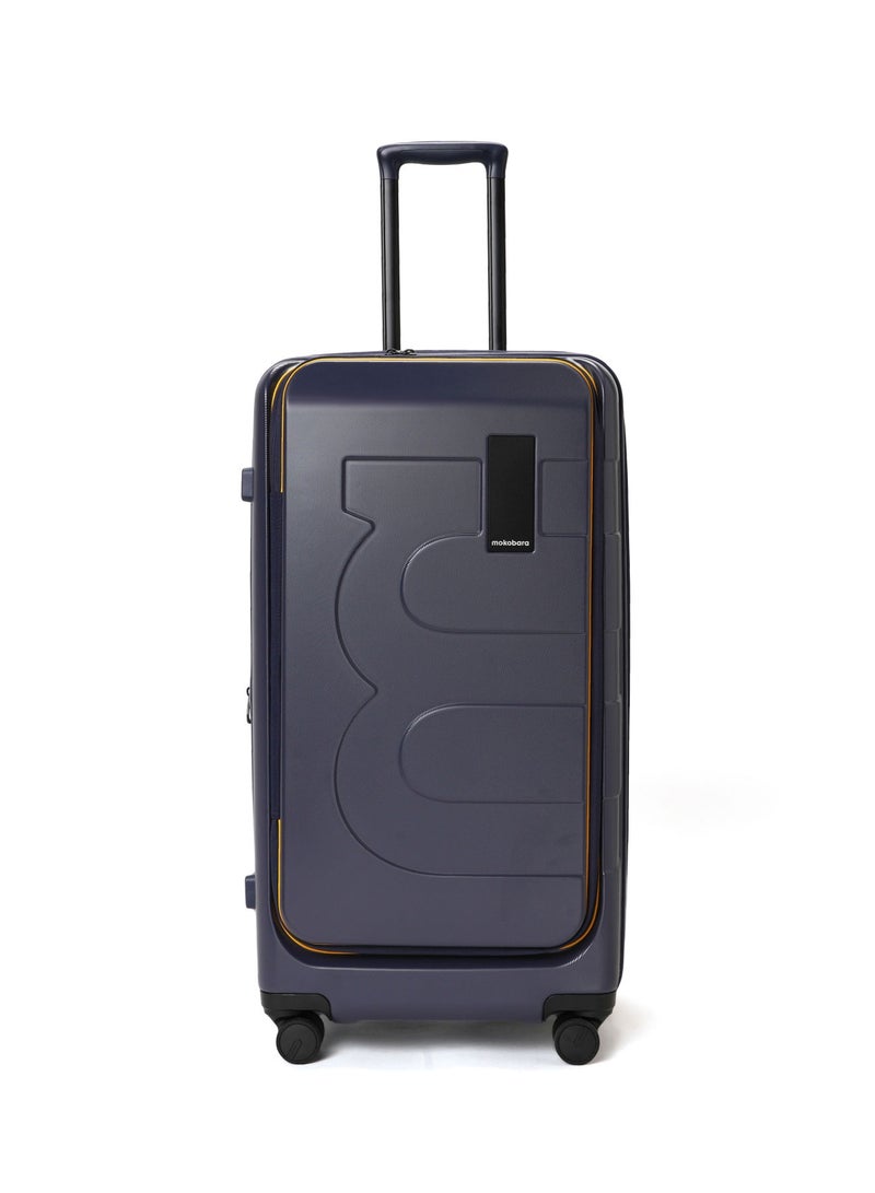 Mokobara MOKOBARA The Em Access Trunk Luggage Polycarbonate Large 8 Spinner Wheel Trolly Hardsided Suitcase With Built In Tsa Lock Travel Suitcase (Blue) - Image 1