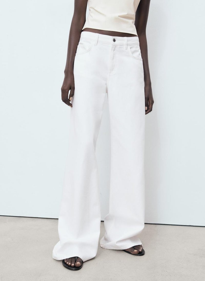 MANGO Low Waist Wide Leg Jeans  - Image 1