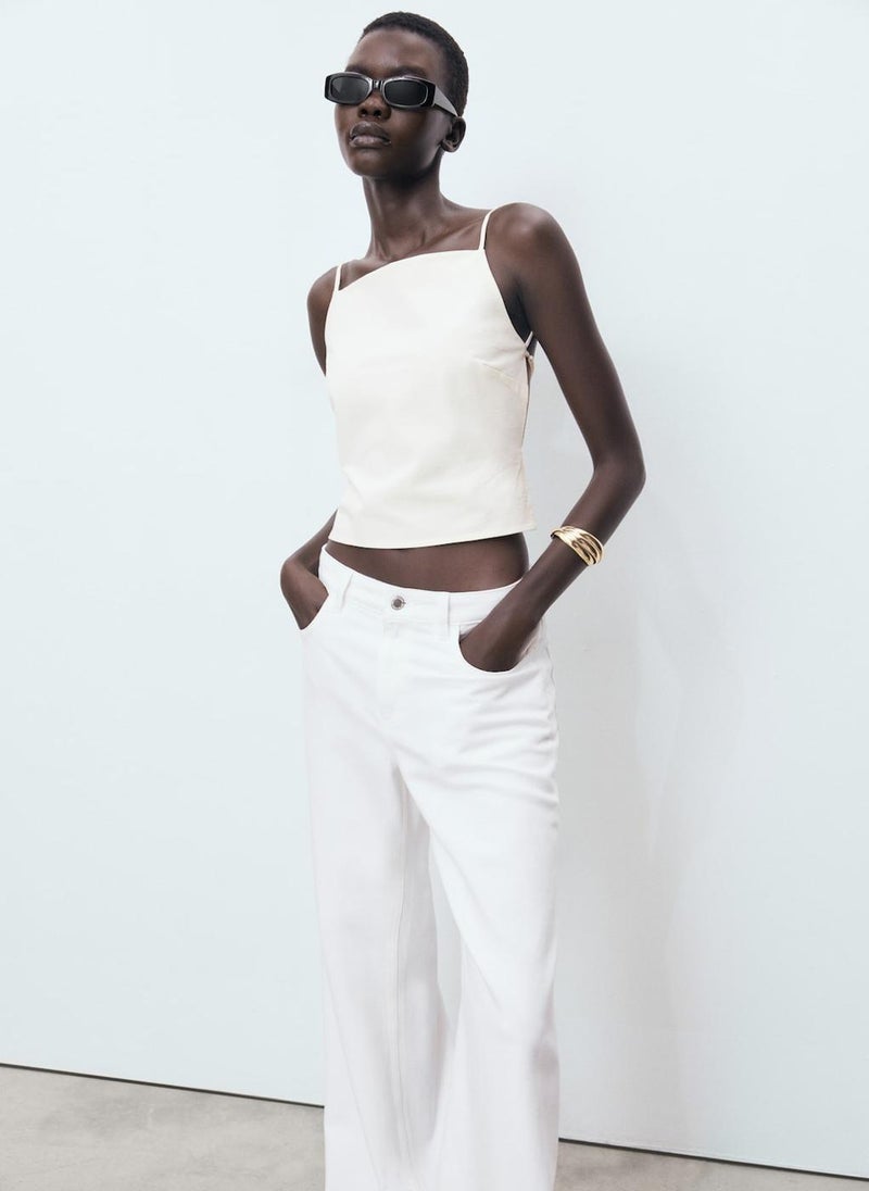 MANGO Low Waist Wide Leg Jeans  - Image 3