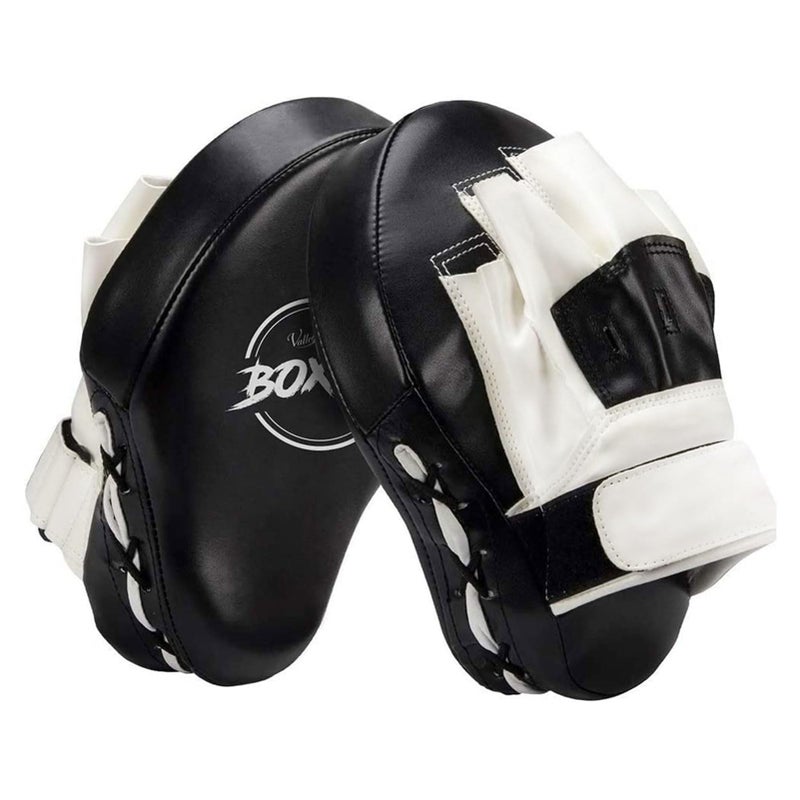 Valleycomfy Boxing Curved Focus Punching Mitts- Leatherette Training Hand Pads,Ideal for Karate, Muay Thai Kick, Sparring, Dojo, Martial Arts - Image 1