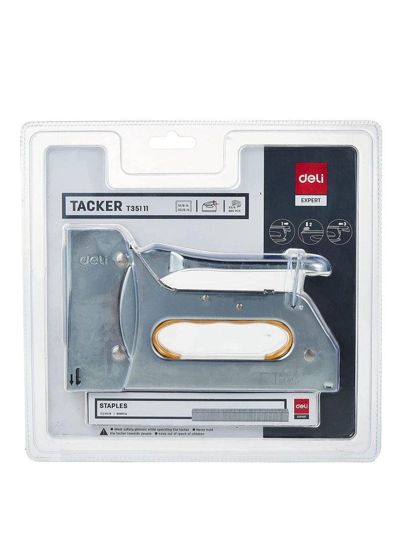 Deli Full Metal Gun tacker With Staple Pins  - Image 1