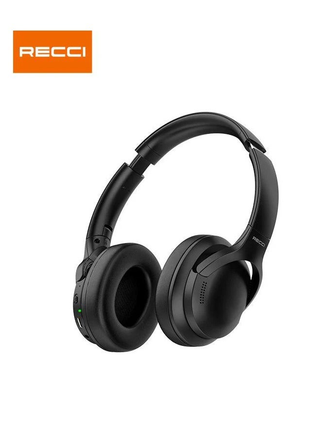 ريتشي سماعات ريسي REP-W59 بارون سيريز بلوتوث مع تقنية إلغاء الضوضاء النشط (ANC) 40dB، صوت عالي الدقة، تصميم قابل للطي وخفيف الوزن، بطارية 300 مللي أمبير، تقنية بلوتوث V5.3 – مثالية للاستماع الغامر، المكالمات، والرياضة  - Image 2