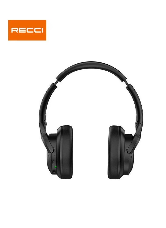 ريتشي سماعات ريسي REP-W59 بارون سيريز بلوتوث مع تقنية إلغاء الضوضاء النشط (ANC) 40dB، صوت عالي الدقة، تصميم قابل للطي وخفيف الوزن، بطارية 300 مللي أمبير، تقنية بلوتوث V5.3 – مثالية للاستماع الغامر، المكالمات، والرياضة  - Image 3