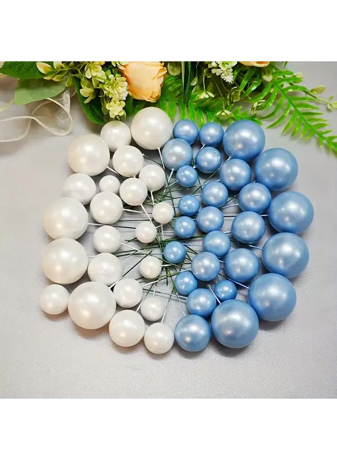 23pcs Light Gold Cake Decorating Ball Set Mixed Sizes Foam Balls For Parties - Image 2