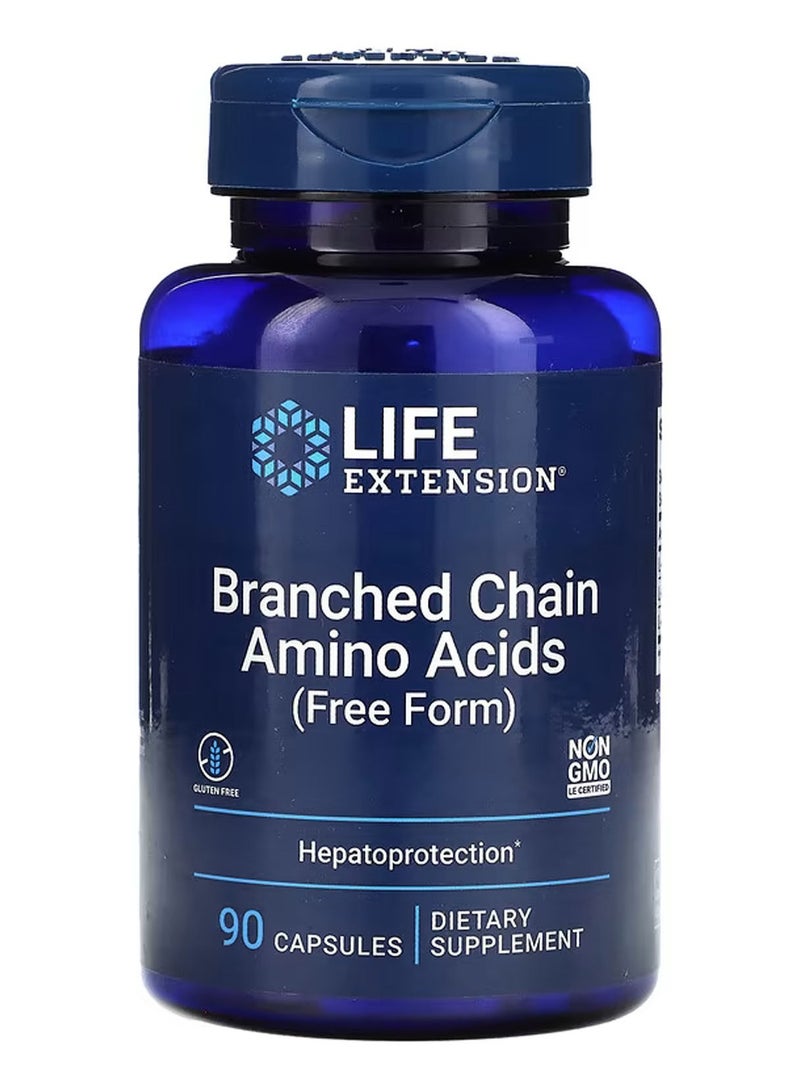 Life Extension Branched Chain Amino Acids, Free Form, 90 Capsules - Image 1