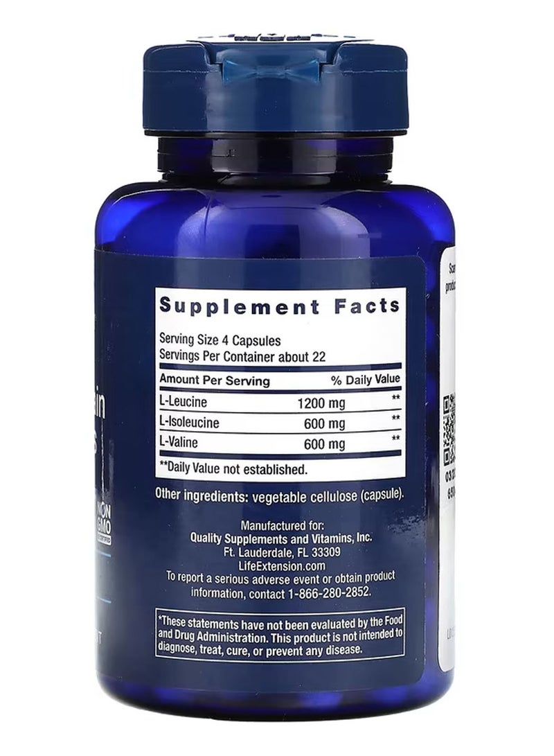 Life Extension Branched Chain Amino Acids, Free Form, 90 Capsules - Image 2