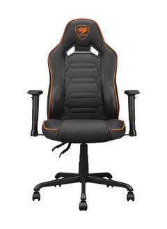 Cougar Fusion S Ergonomic Gaming Chair, PVC Faux Leather, Metal 5-Star Base, , Built-in 3D Curved Lumbar Support, Adjustable Armrest, Class 4 Gas Lift Cylinder, 120 kg, Orange/Black | 3MFSLORB.0001  - Image 3