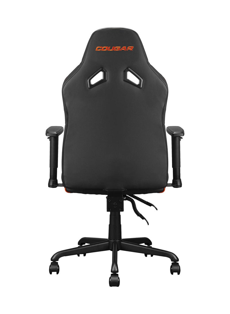 Cougar Fusion S Ergonomic Gaming Chair, PVC Faux Leather, Metal 5-Star Base, , Built-in 3D Curved Lumbar Support, Adjustable Armrest, Class 4 Gas Lift Cylinder, 120 kg, Orange/Black | 3MFSLORB.0001 - Image 5