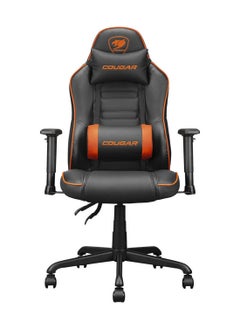 Cougar Fusion S Ergonomic Gaming Chair, PVC Faux Leather, Metal 5-Star Base, , Built-in 3D Curved Lumbar Support, Adjustable Armrest, Class 4 Gas Lift Cylinder, 120 kg, Orange/Black | 3MFSLORB.0001  - Image 2