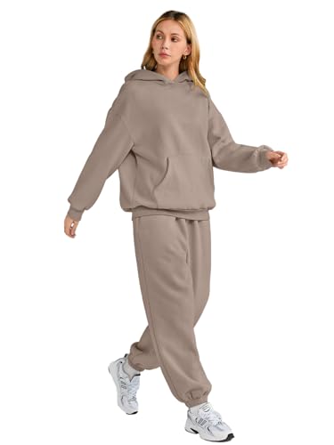AUTOMET Women 2 Piece Outfits 2025 Plus Size Fall Vacation Fashion Lounge Set Airport Travel Pants Leisure Winter Clothes Sweatsuits CoffeeGrey XS - Image 4