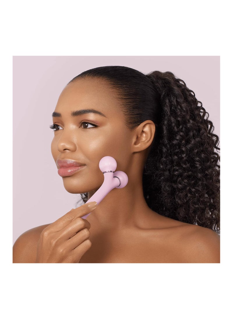GESKE - SmartAppGuided Sonic Facial Roller | 4 in 1 | Dermaroller | Device for Face | Dermaroll | Professional Face Roller | Tightens and Defines the Skin on the Face, Pink - Image 1
