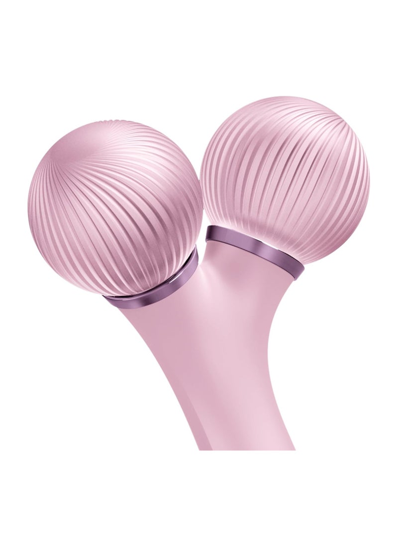 GESKE - SmartAppGuided Sonic Facial Roller | 4 in 1 | Dermaroller | Device for Face | Dermaroll | Professional Face Roller | Tightens and Defines the Skin on the Face, Pink - Image 1