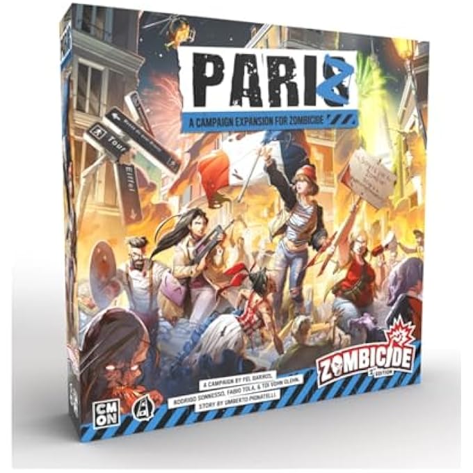 CMON Zombicide:PariZ Board Game Expansion - Bastille-Day Campaign Set in Iconic Paris Locations! Cooperative Tabletop Miniatures Strategy Game, Ages 14+, 1-6 Players, 1 Hour Playtime, Made by CMON - Image 1