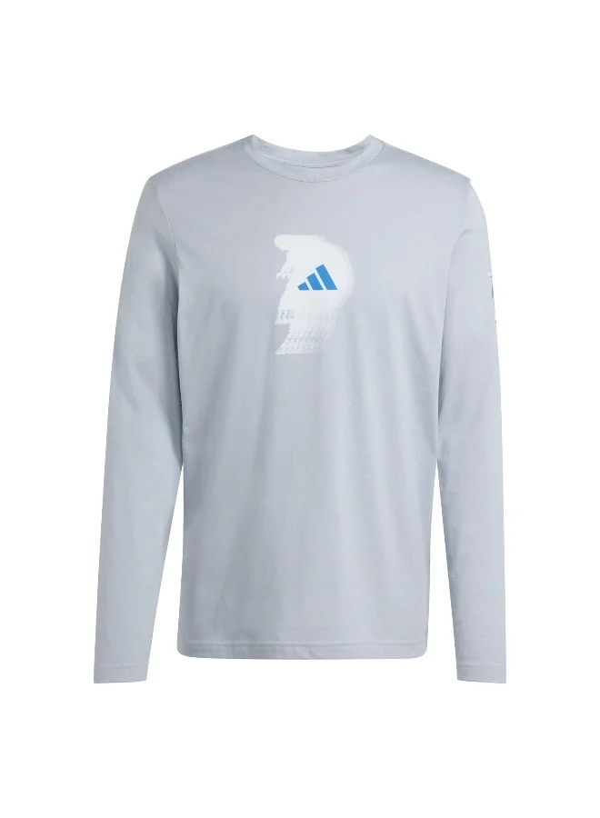 adidas Adidas Jb Cw Ls Grey T-Shirt (Long Sleeve) T-Shirts For Men
