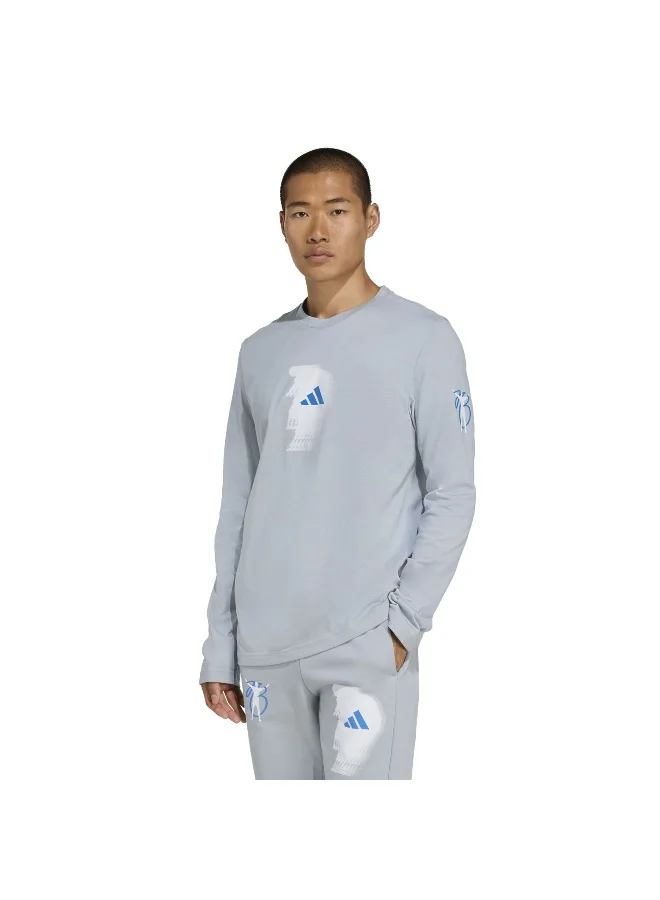 adidas Adidas Jb Cw Ls Grey T-Shirt (Long Sleeve) T-Shirts For Men