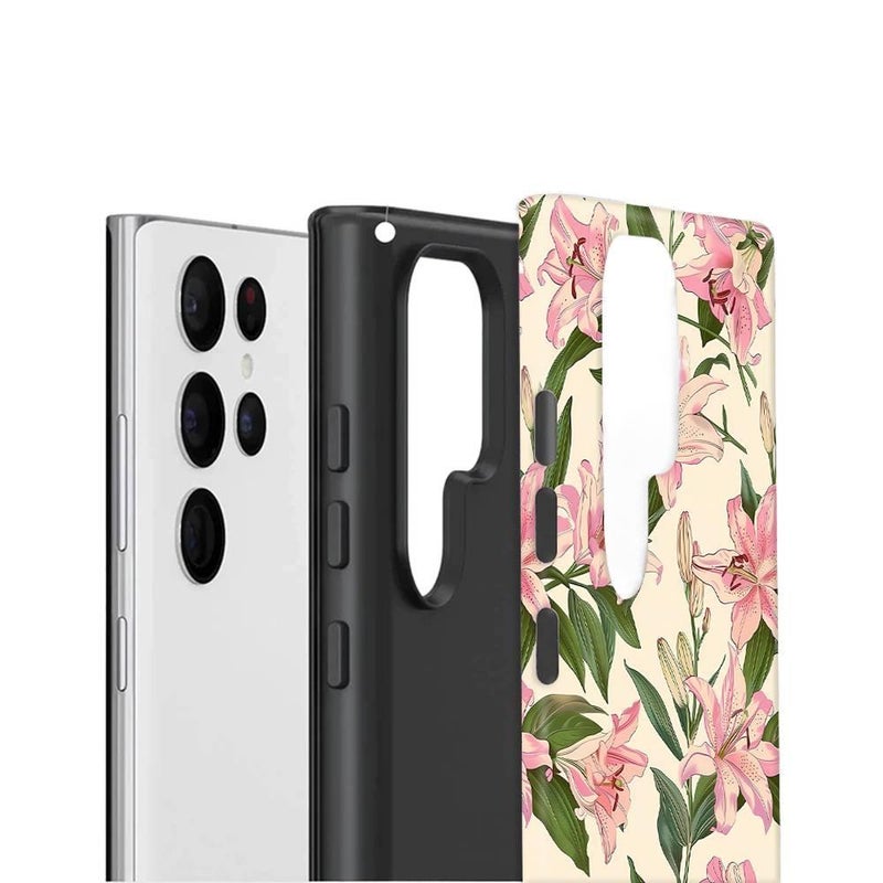 Protective Case | Drop Protection | Lily Flower Pattern | Multicolour Film | Shockproof Cover for Samsung Galaxy S24 - Image 4