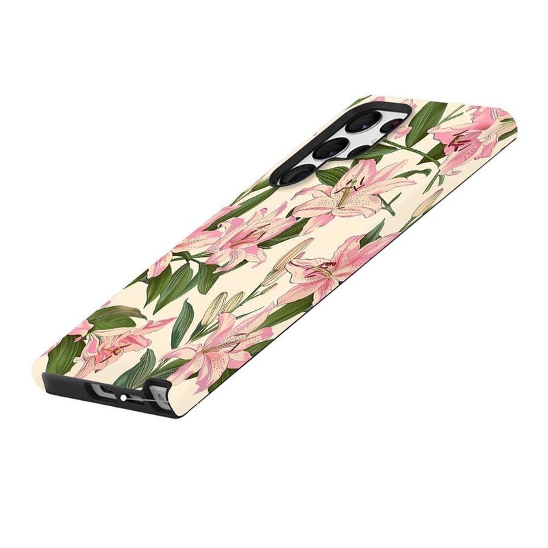 Protective Case | Drop Protection | Lily Flower Pattern | Multicolour Film | Shockproof Cover for Samsung Galaxy S24 - Image 3
