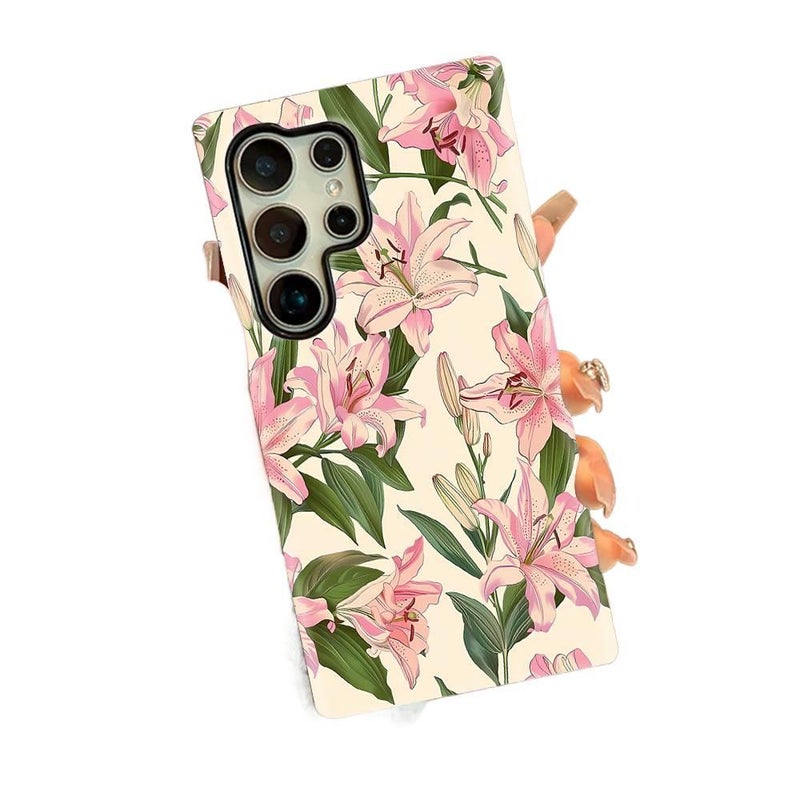 Protective Case | Drop Protection | Lily Flower Pattern | Multicolour Film | Shockproof Cover for Samsung Galaxy S24 - Image 2