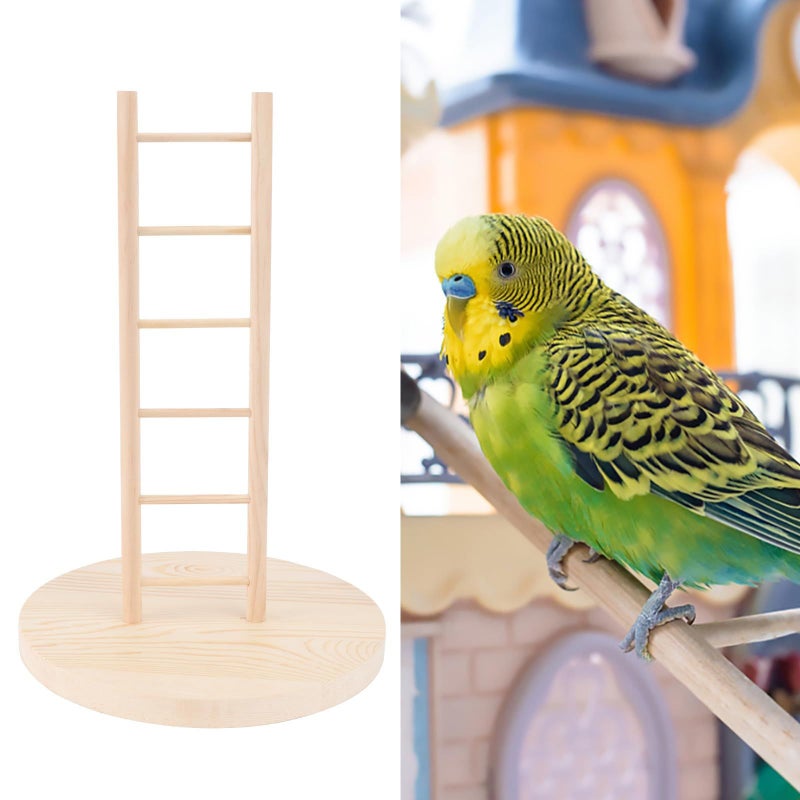 Wooden Parrot Ladder Natural Bird Cage Climbing Toy Accessory - Image 5