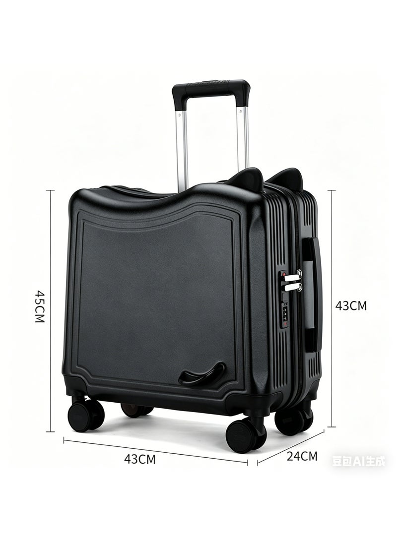 CityRiya-Long Ride on Luggage for Kids, Travel Suitcase with Seat for Toddler, Kids Luggage, Children Hard Shell Trolley Travel Luggage with Spinning Wheels, Kid's Carry On Suitcases for Girls Boys, Black - Image 5