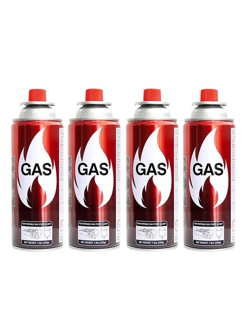 Set of 4 Pieces Butane Gas Cartridge/Camping Gas for Portable Camping Stove and Picnic Stoves